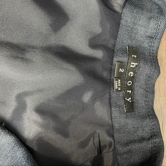 Theory Claude Cropped Linen Silk Jacket - Picture 8 of 9